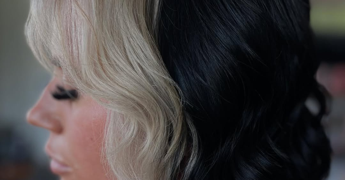 beautiful lady with beautiful hair color by Salon de Allure in Ennis Texas